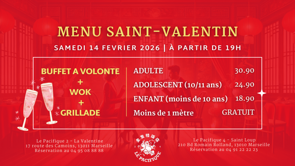 Menu Saint valentin 2026